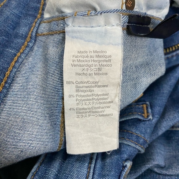 Madewell Women’s Distressed Curvy High-Rise Skinny Denim Blue Jeans Size 26 - Picture 6 of 9